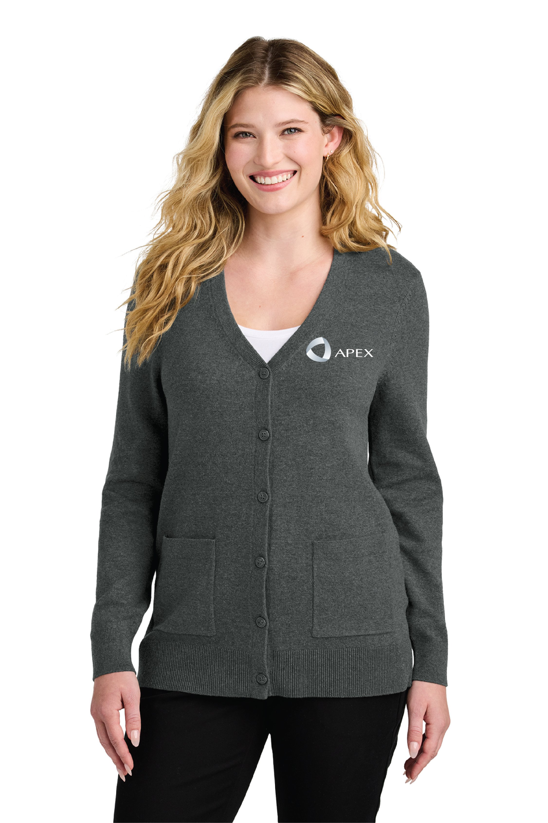 APEX LADIES CARDIGAN GRAY BUTTONS.jpg