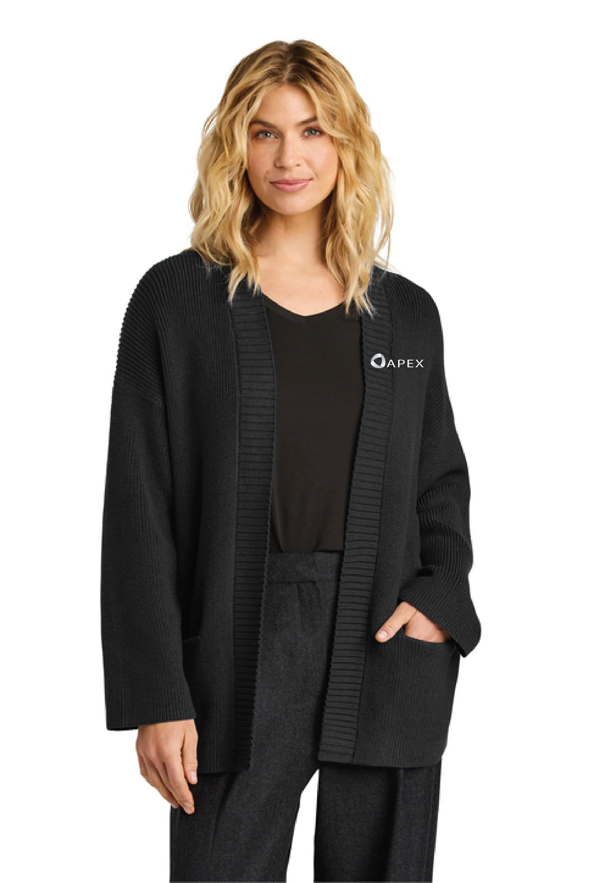APEX Ladies Open Cardigan black.jpg