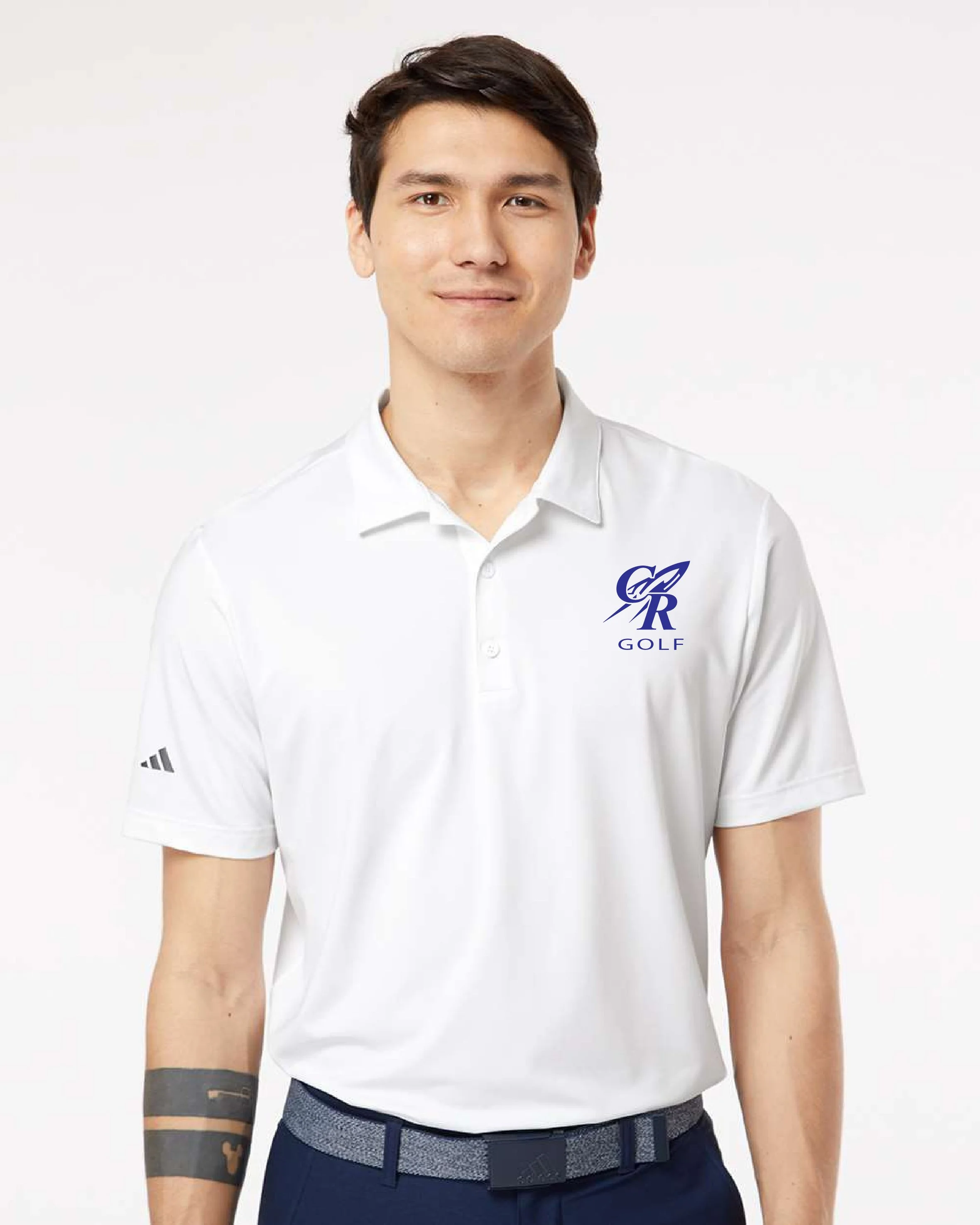 chs golf adidas polo white mens.jpg