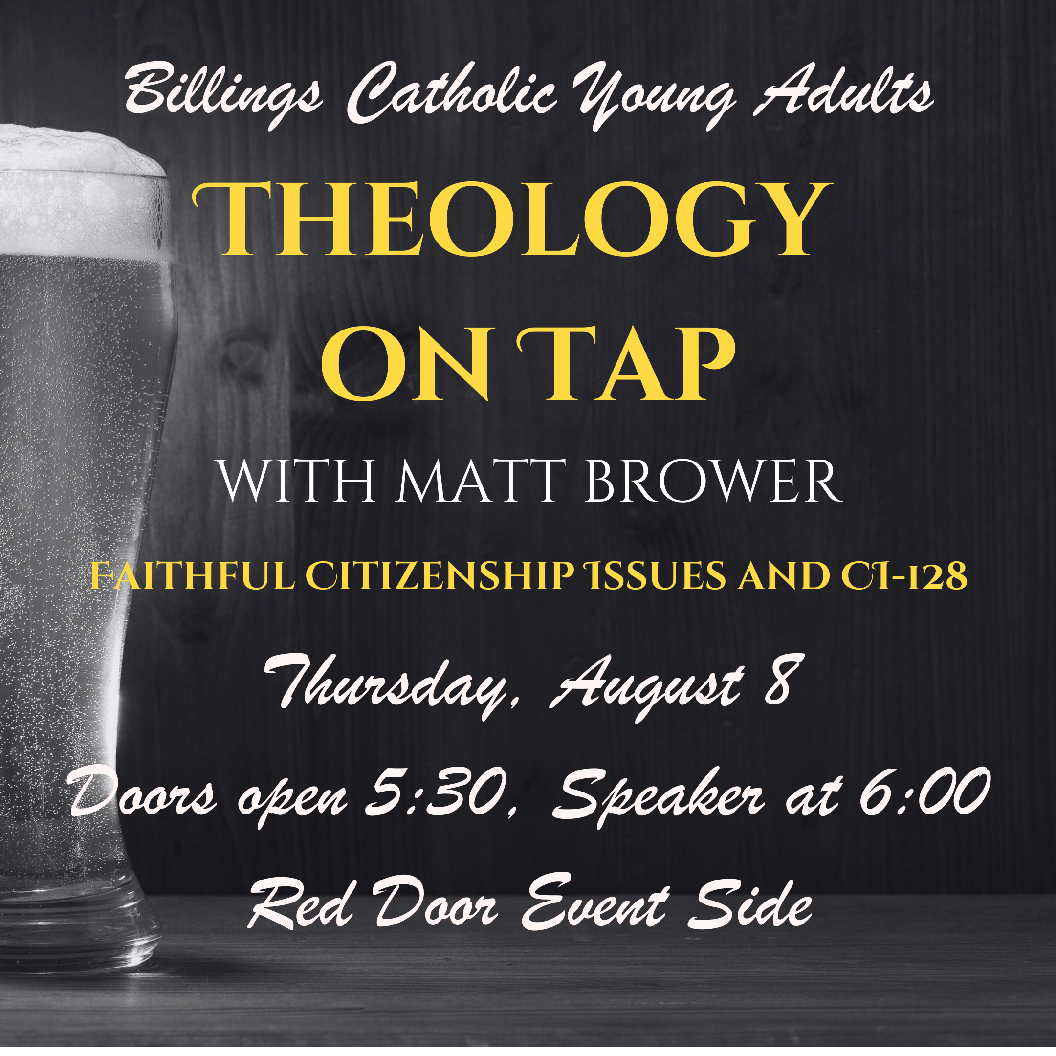 Theology on Tap with Matt Brower