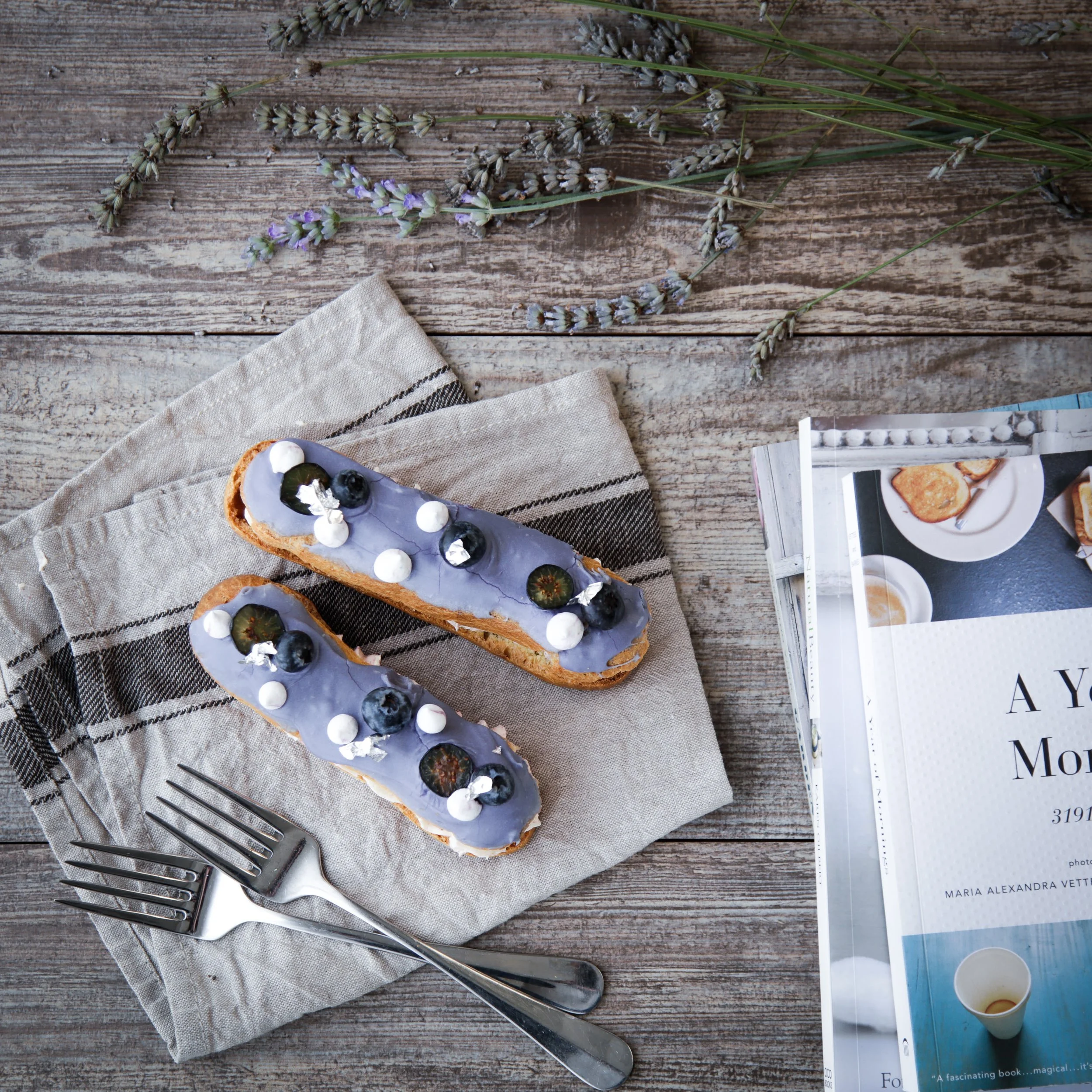 Eclair Pastry Food Styling