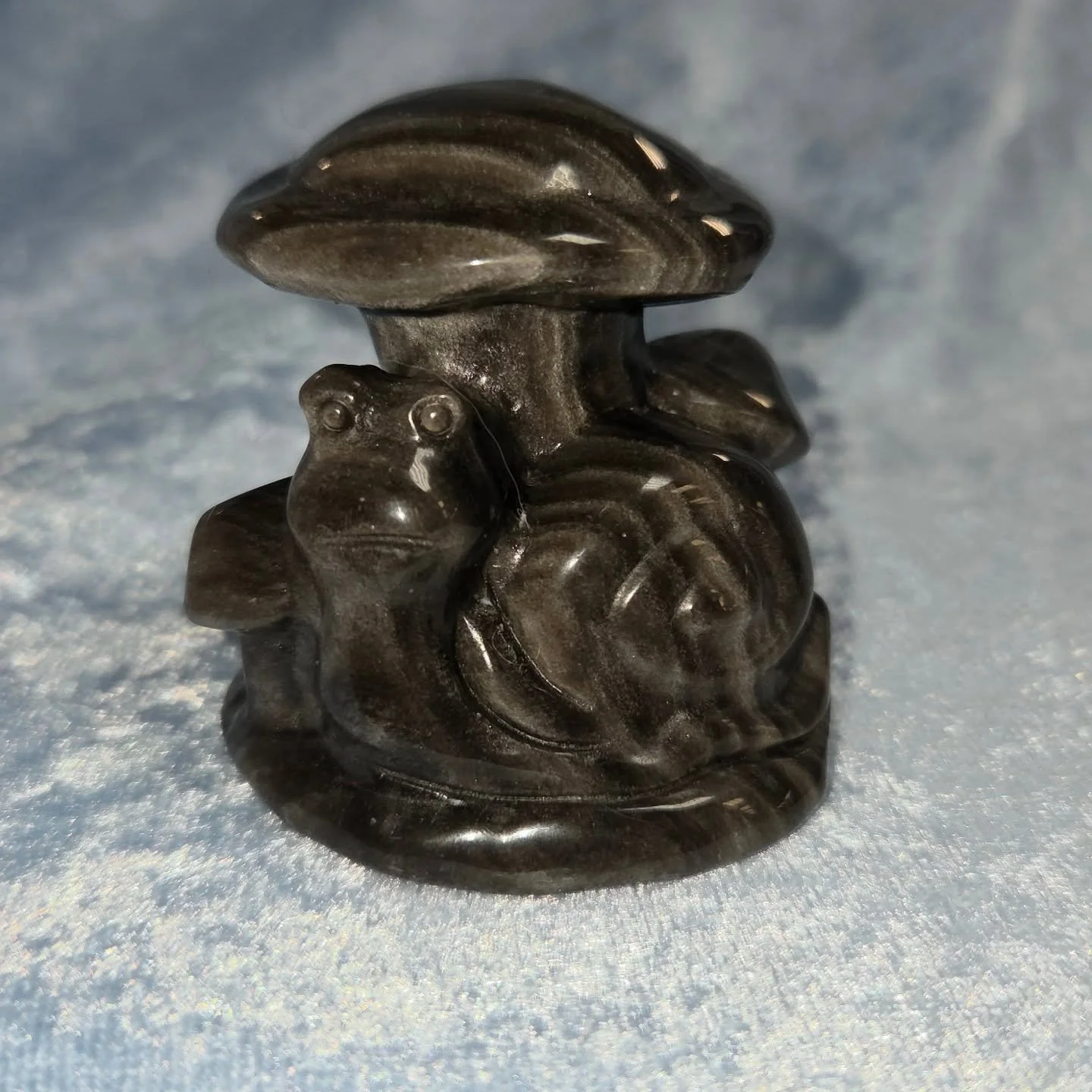 🖤𝐒𝐈𝐋𝐕𝐄𝐑 𝐒𝐇𝐄𝐄𝐍 𝐎𝐁𝐒𝐈𝐃𝐈𝐀𝐍 𝐒𝐍𝐀𝐈𝐋 𝐖𝐈𝐓𝐇 𝐌𝐔𝐒𝐇𝐑𝐎𝐎𝐌𝐒🖤--$3️⃣0️⃣

𝗢𝗯𝘀𝗶𝗱𝗶𝗮𝗻 is a strong protective stone, as it forms a shield against negativity. 🛡 It can provide you with compassion and strength. It aids in proce