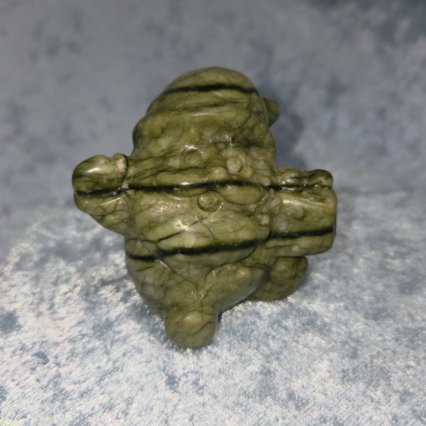 🐍𝐒𝐄𝐑𝐏𝐄𝐍𝐓𝐈𝐍𝐄 𝐆𝐍𝐎𝐌𝐄🐍--$3️⃣0️⃣

𝗦𝗲𝗿𝗽𝗲𝗻𝘁𝗶𝗻𝗲 is excellent for trance work, rituals, and Shamanistic works. It aids meditation 🧘&zwj;♀️ and balances your emotions and mental thinking.  Serpentine helps you understand the spiritu