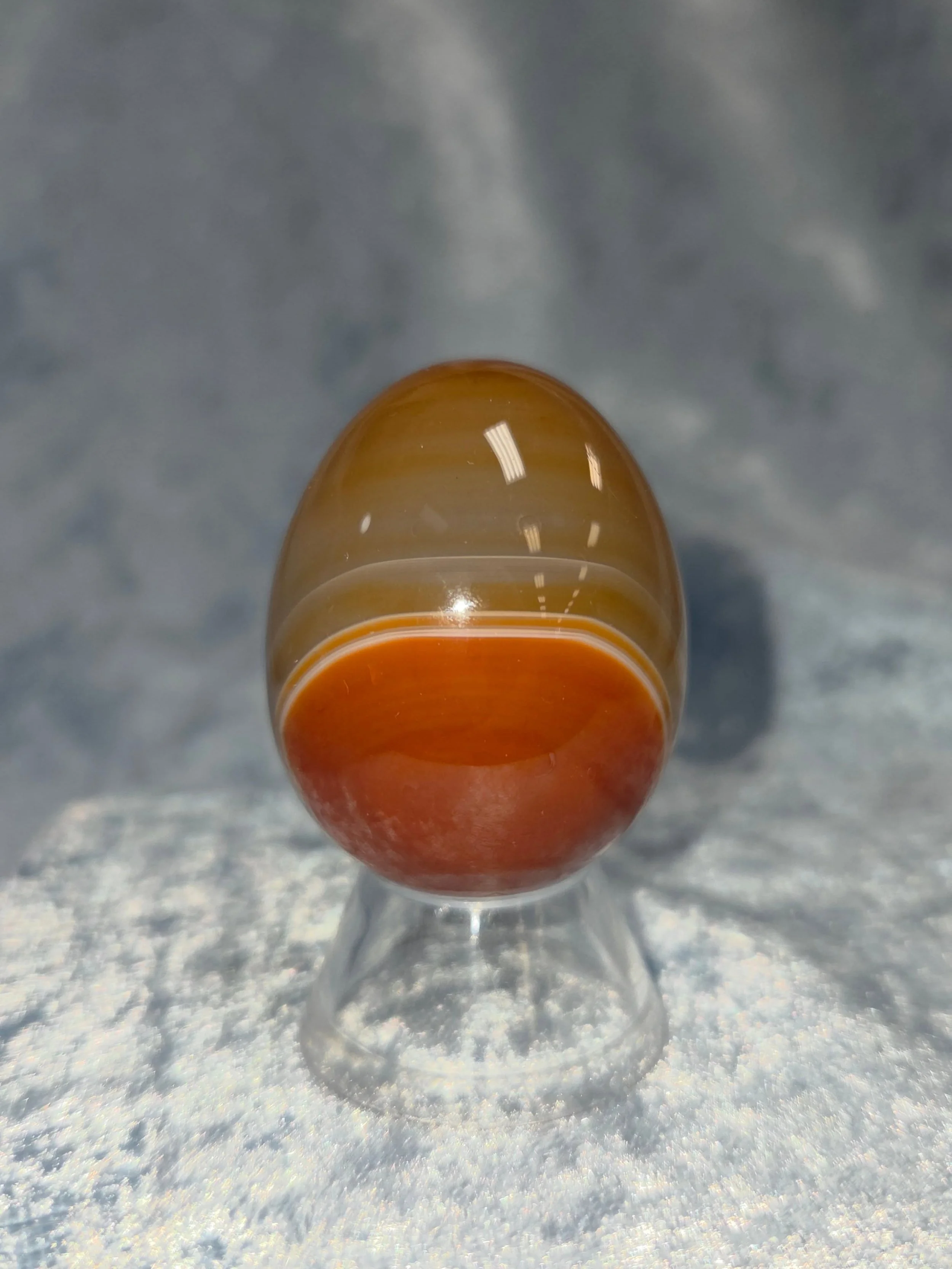 🔥𝐂𝐀𝐑𝐍𝐄𝐋𝐈𝐀𝐍 𝐄𝐆𝐆🔥--$2️⃣0️⃣

𝗖𝗮𝗿𝗻𝗲𝗹𝗶𝗮𝗻 is a stone of leadership and courage, allowing one to release the fear of making the wrong decision. 👍 It also promotes vitality, helping you to manifest your goals. 🧡

Please visit the lin