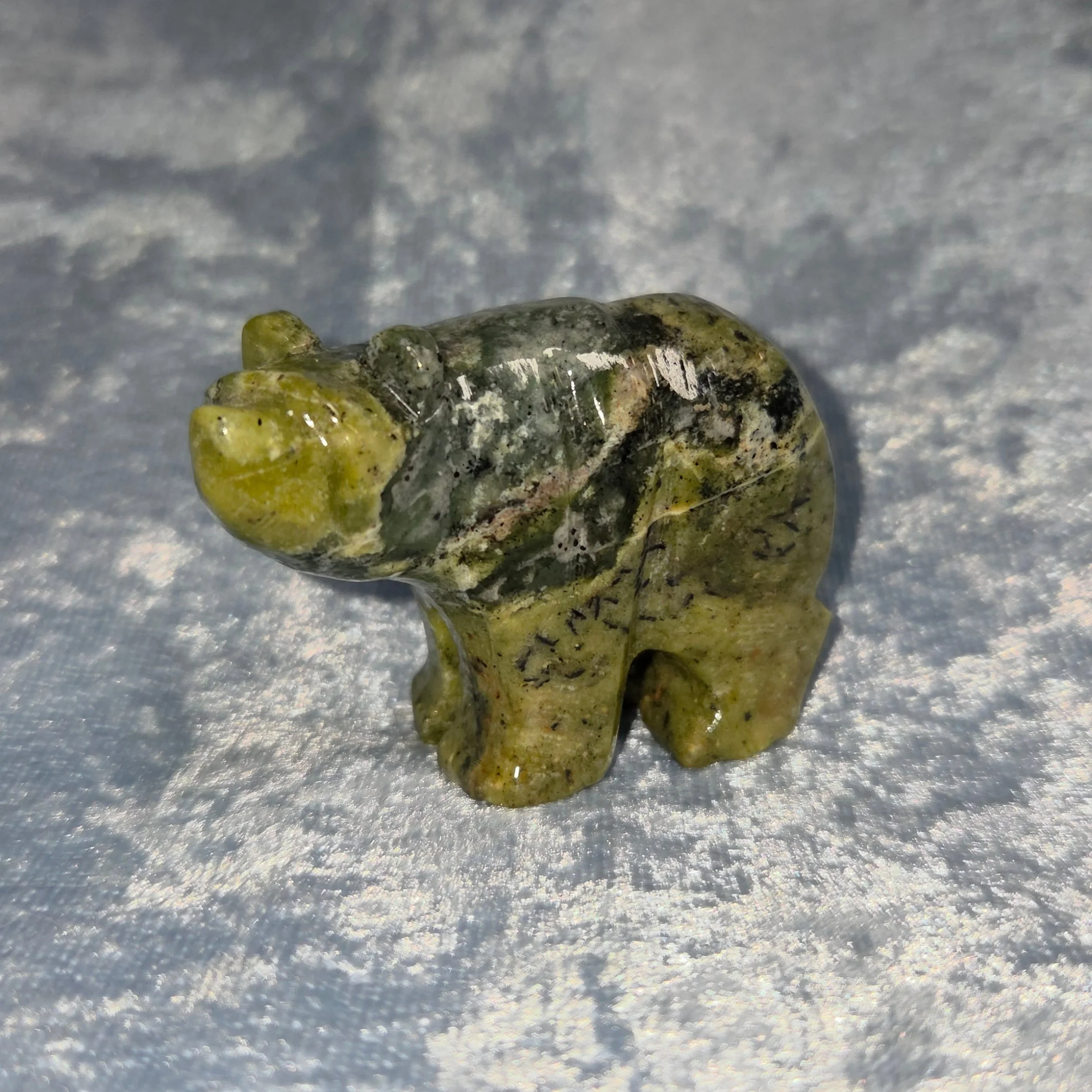 🐍𝐒𝐄𝐑𝐏𝐄𝐍𝐓𝐈𝐍𝐄 𝐁𝐄𝐀𝐑🐍--$2️⃣0️⃣
𝗦𝗲𝗿𝗽𝗲𝗻𝘁𝗶𝗻𝗲 is excellent for trance work, rituals, and Shamanistic works. It aids meditation 🧘&zwj;♀️ and balances your emotions and mental thinking.  Serpentine helps you understand the spiritual 