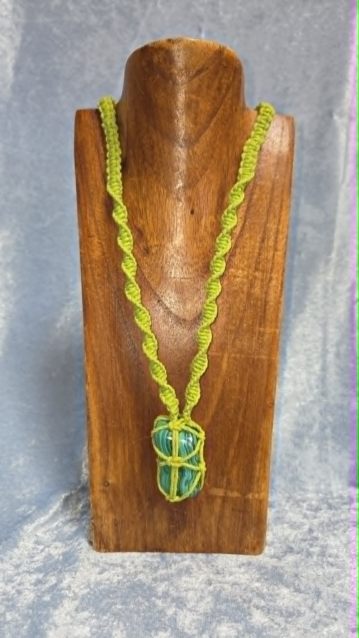 Malachite Hemp Necklace