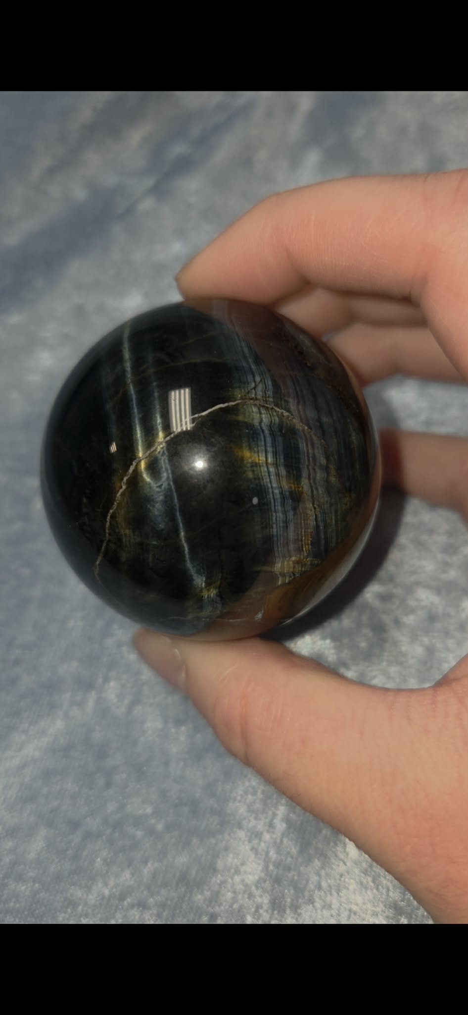 55mm Blue Tiger's Eye Sphere