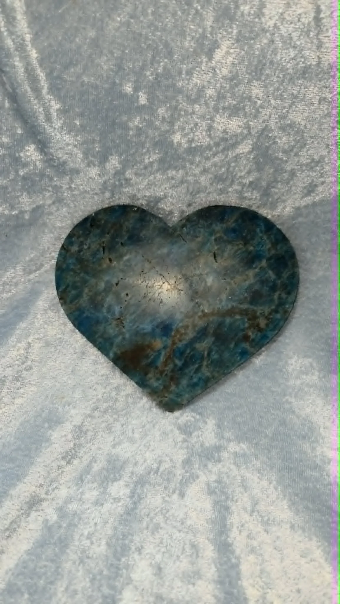Blue Apatite Heart