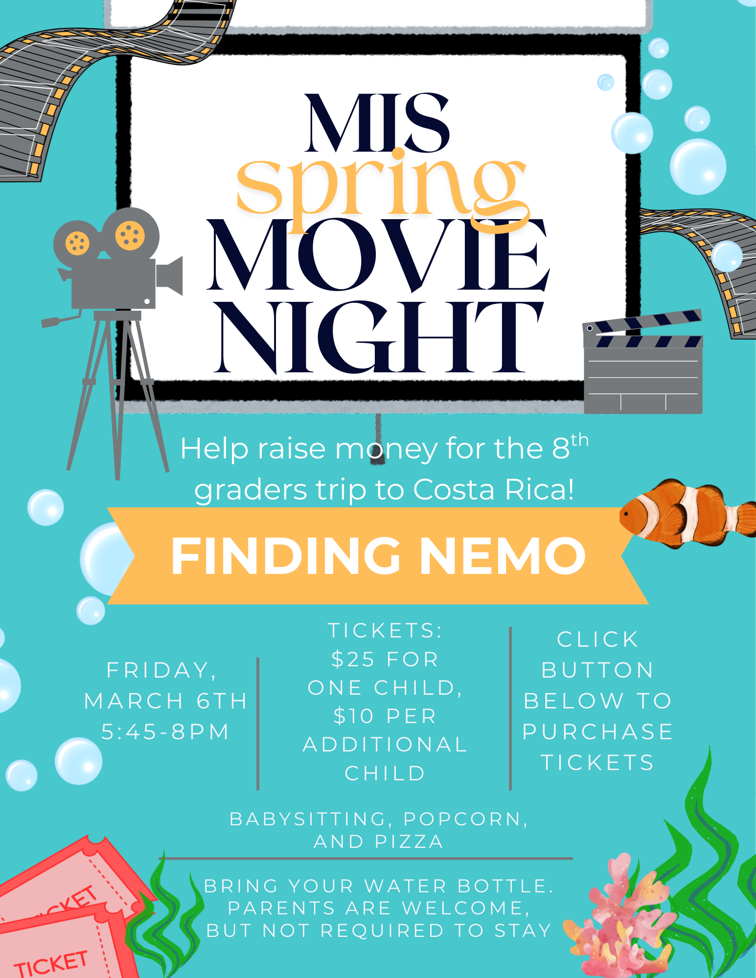 March Movie Night at MIS  - Finding Nemo