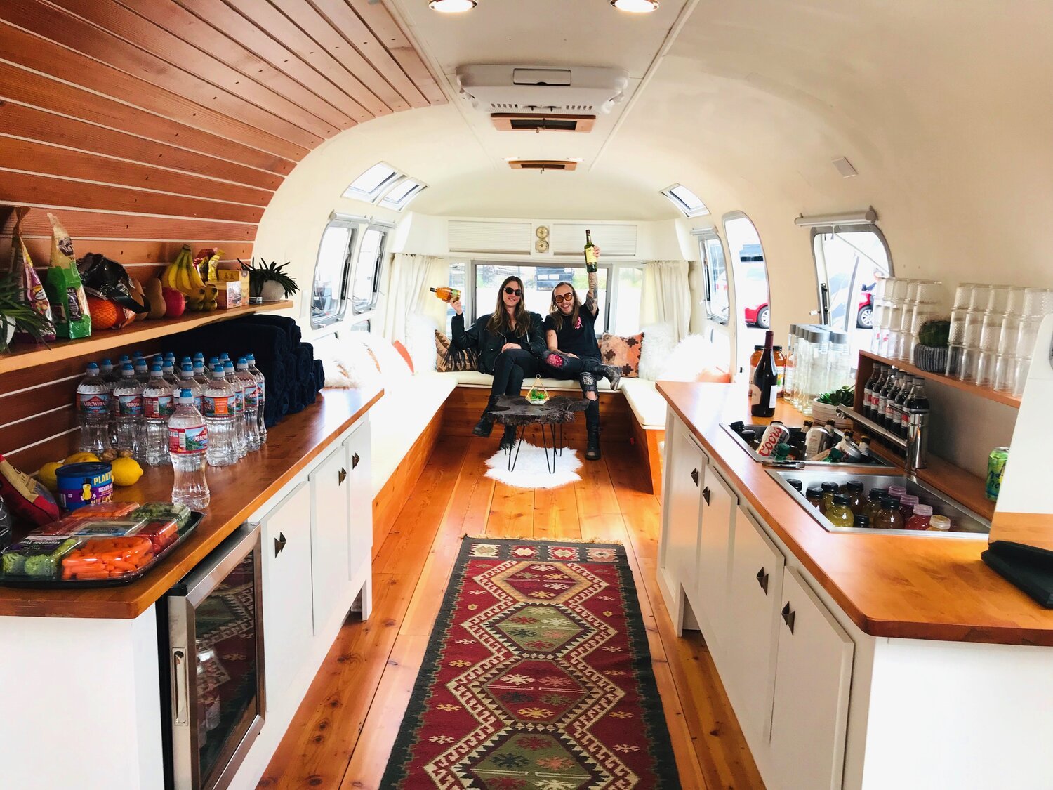 Stolen Pony provided the Airstream Green Room for a private event in LA produced by Ken Fulk - stolenponylounge-vintage-airstream-rental-events-brandactivation-greenroom-dressingroom-popup