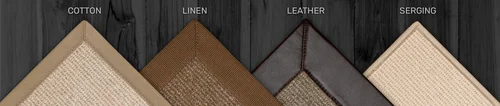 Area rug edge samples from Michael Renga Flooring, Santa Barbara