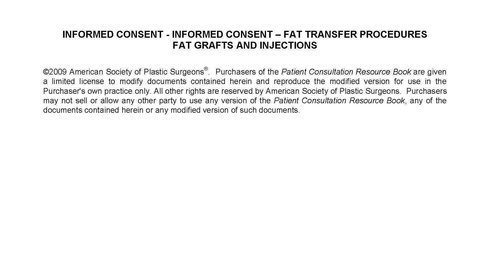 Fat Graft Procedures