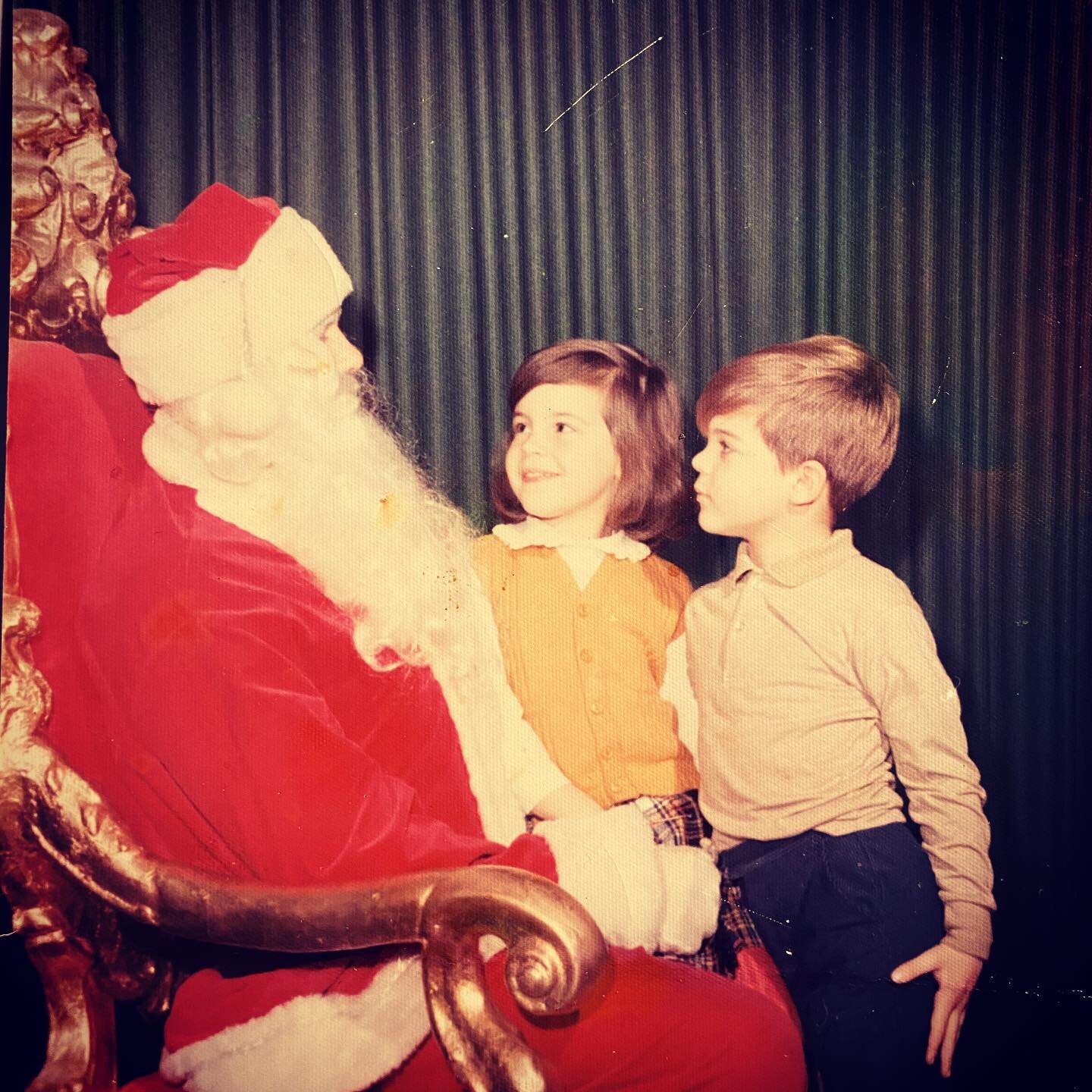 This year&rsquo;s Christmas card. Me with my older brother (looking very serious) at one of those sinister Santa sittings we were forced to endure back in the day. 

How&rsquo;re your holidays looking?