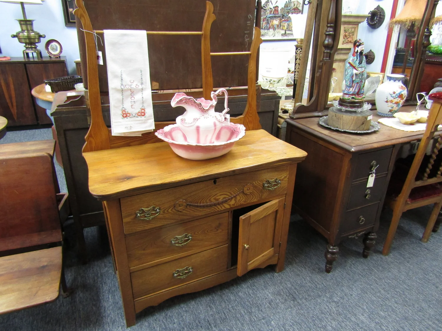 Antique Dry Wash Stand — Another Man's Treasures Tooele
