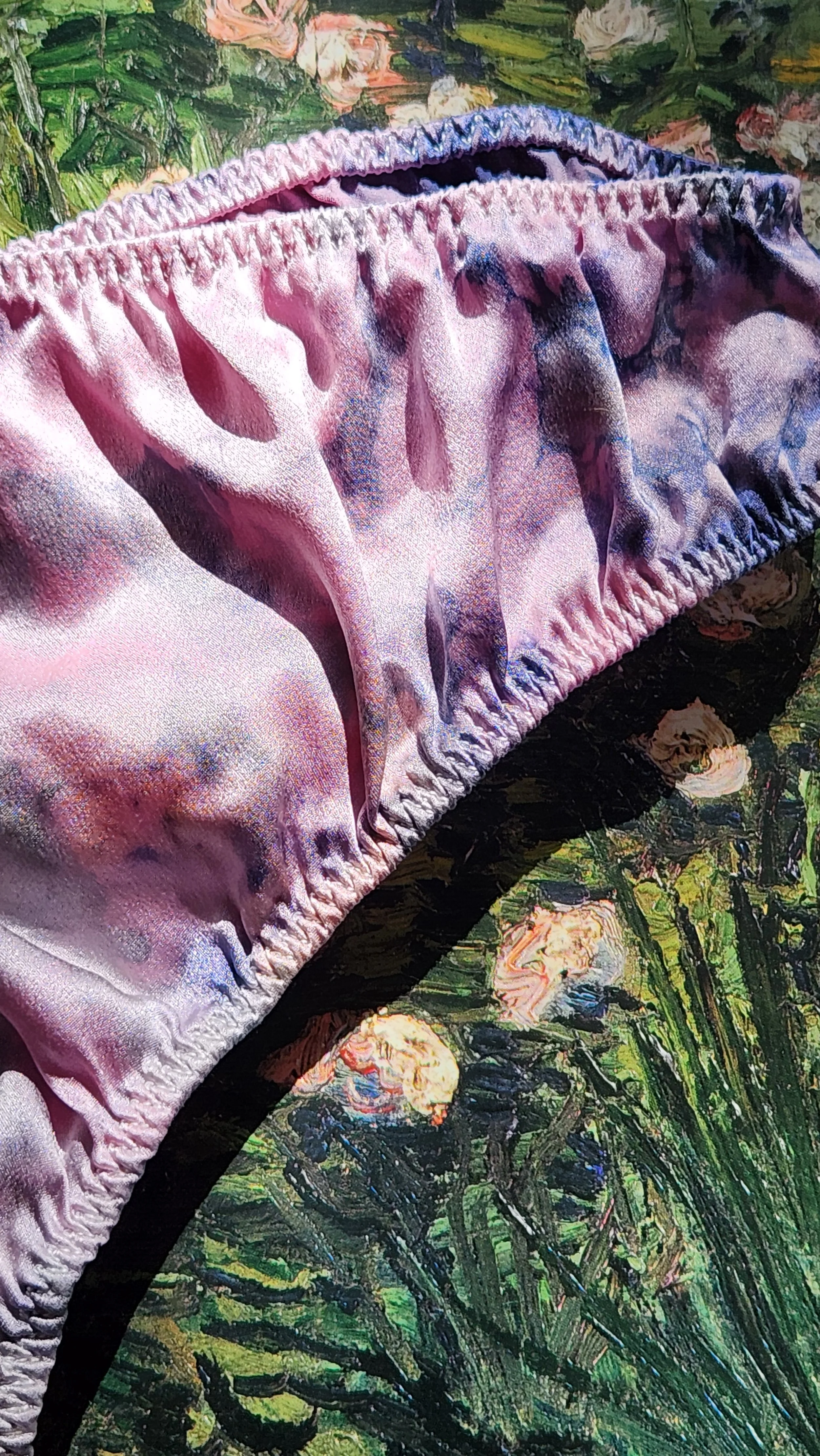 Dahlia Ruffled Silk Panties in Strawberry Soda — Studio Sides