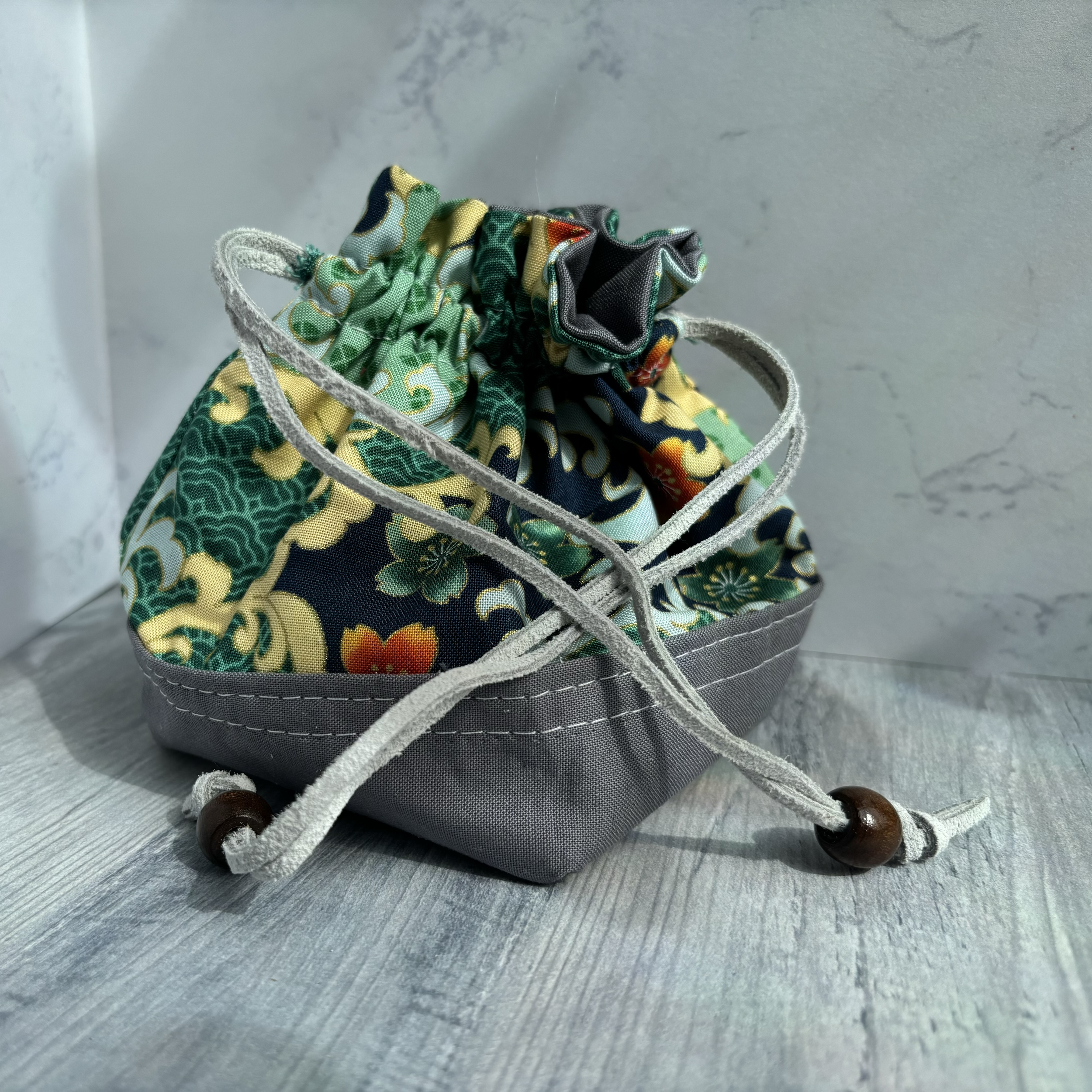 Korean Floral Dice Bag