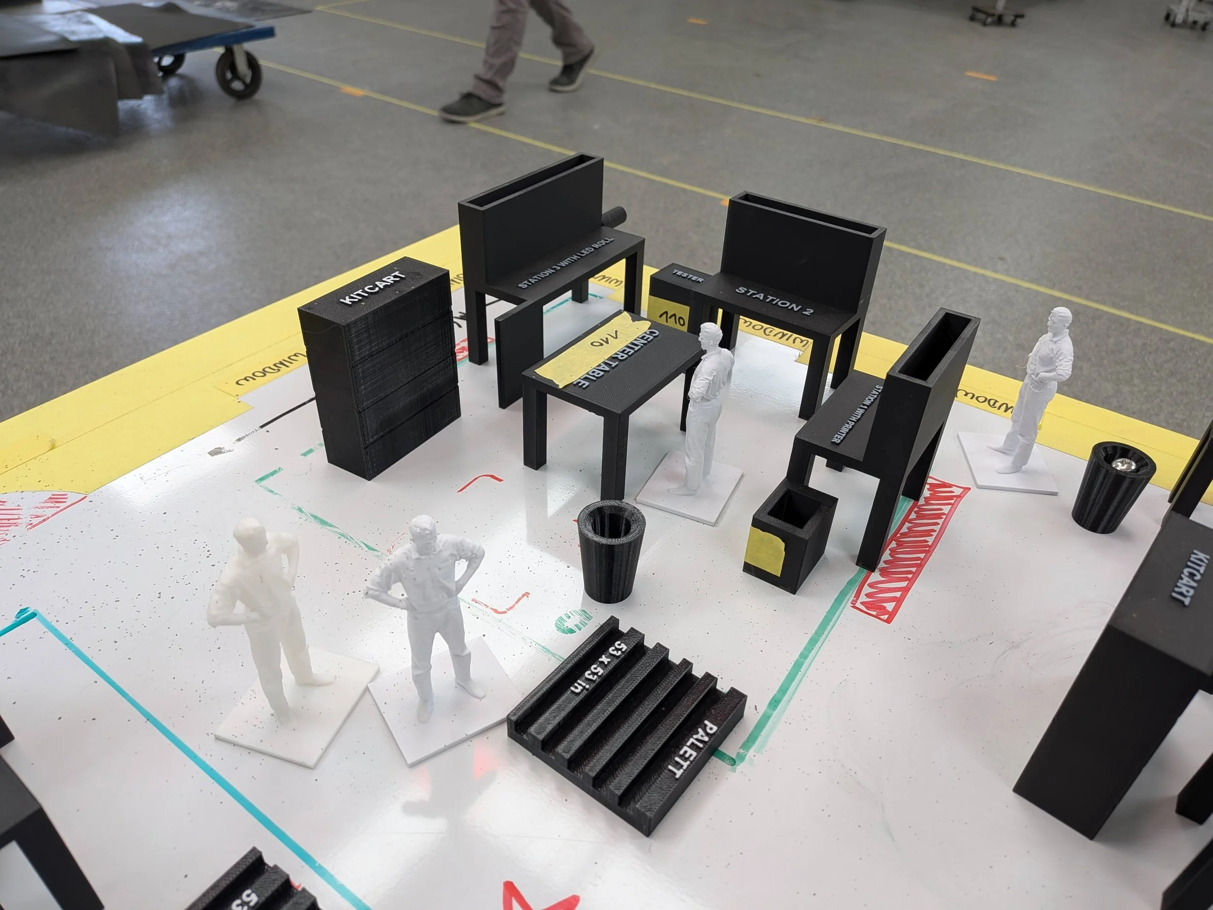 Collaborative layout design with 3d printed models