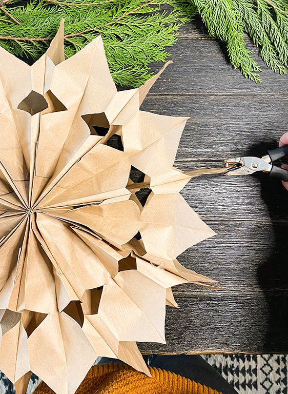 DIY Paper Bag Snowflakes — The Altered Abode