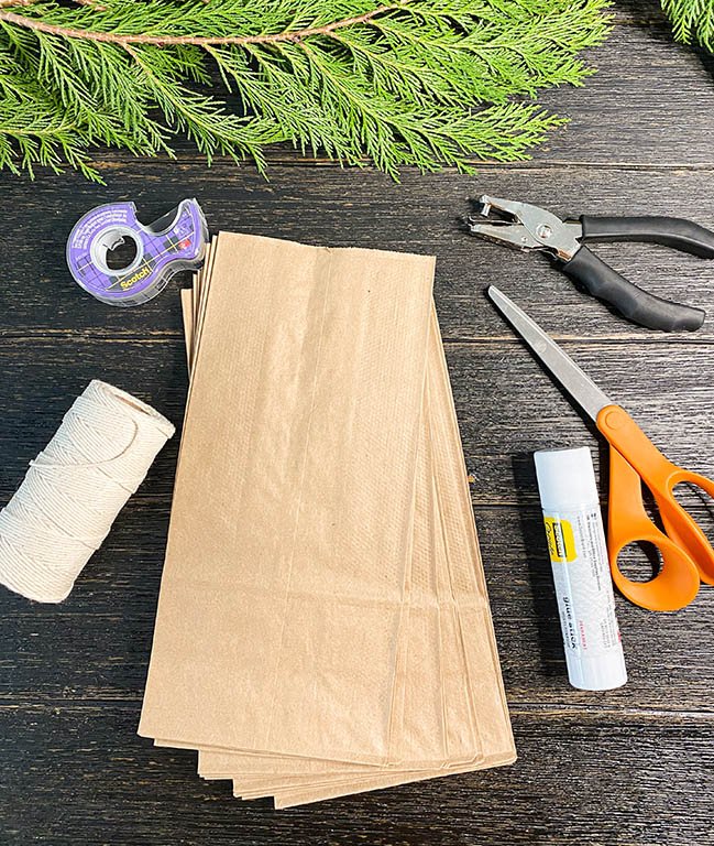 diy paper bag snowflakes