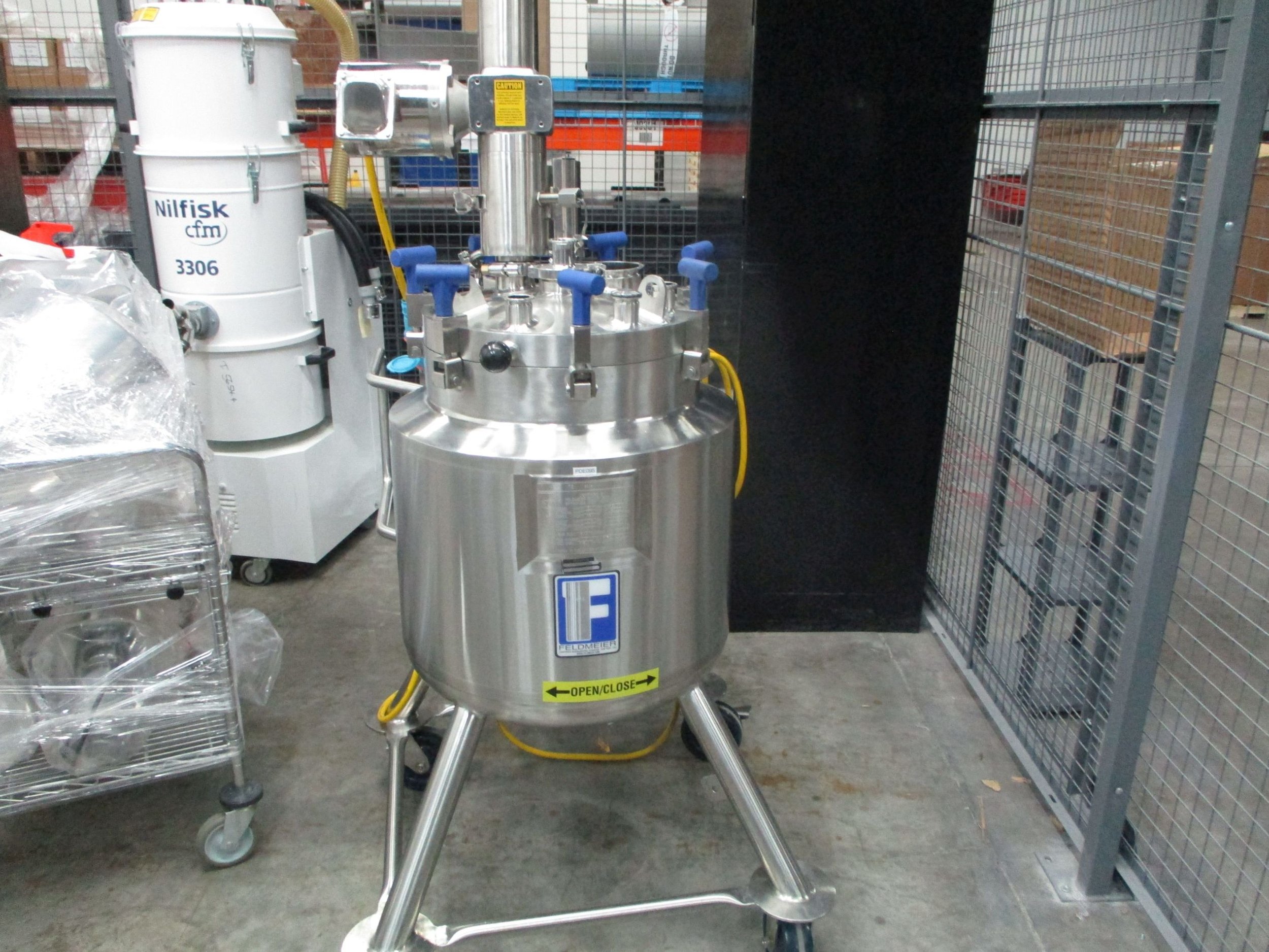 30-Gallon 2014 Feldmeier 316L Stainless Steel Portable Mixing Vessel