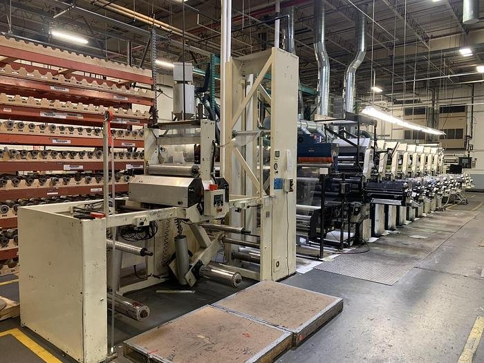 22" Comco Proglide MSP 9 Color Flexo Label Printing Press With 1 Die Cutting Station