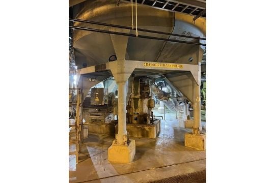 18' Black Clawson HCV Batch Pulper With Size 3 Hydrapulper Drive & 500 HP Motor
