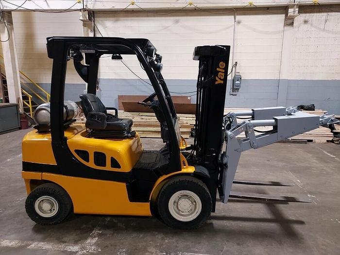 2016 Yale GLP050VXNDAE084 5,000 Lbs. Forklift With Fork Clamp Attachment