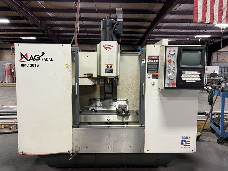 2007 Mag Fadal Model: VMC 3016 Vertical CNC Machine, 30'' X-Axis travel, 16'' Y-Axis Travel, 20'' Z-Axis Travel, With Fadal Control