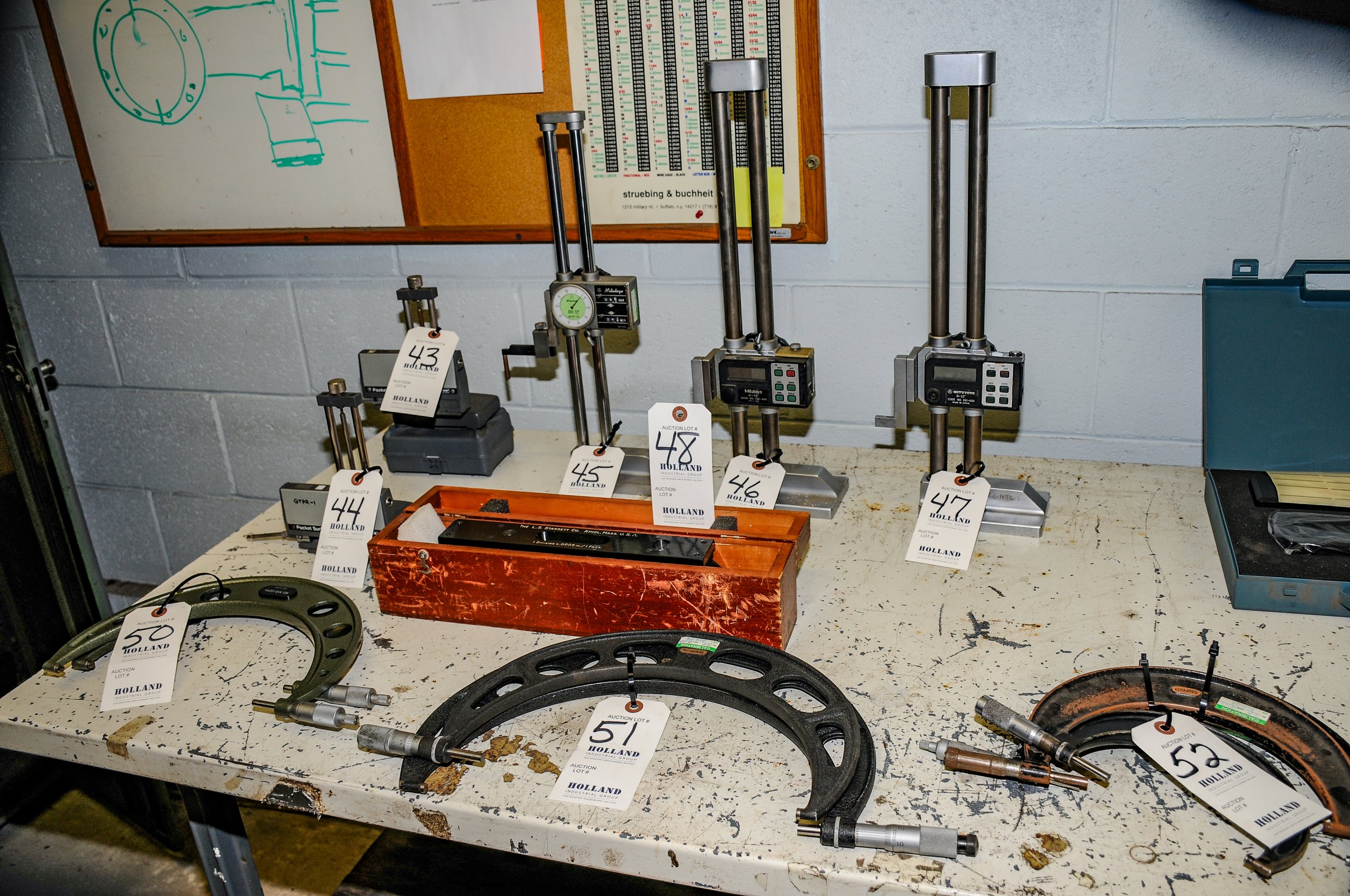 Assorted Inspection Equipment, Including: Granite Surface Tables, Height Gauges, Micrometers, Dial Indicators & More