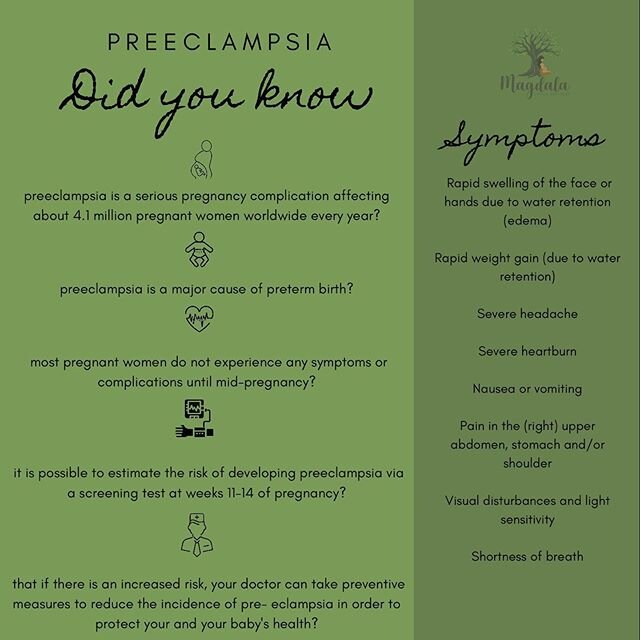 Usually symptoms of preeclampsia do not occur until the 20th week of pregnancy.
.
.
.
@preeclampsia.foundation published a video on @youtube called &ldquo;7 Symptoms Every Pregnant Woman Should Know&rdquo;. We recommend viewing it and starting the co