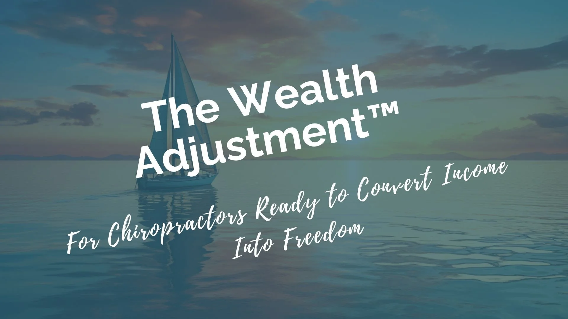 2026 September Intensive: The Wealth Adjustment™