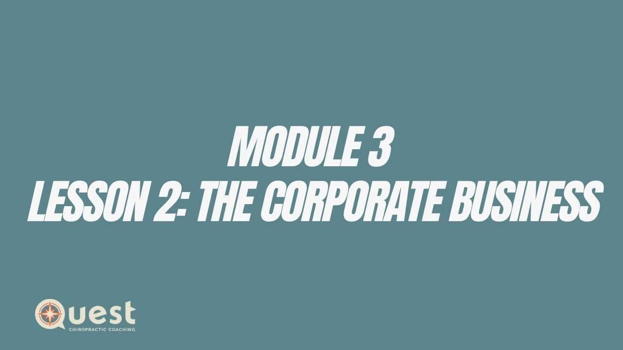 Module 3: Lesson 2: The Corporate Business