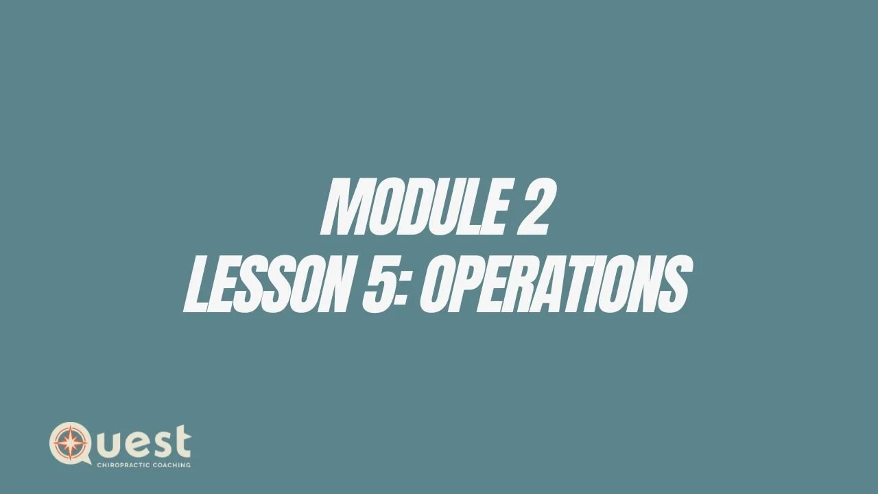 Module 2: Lesson 5: Operations