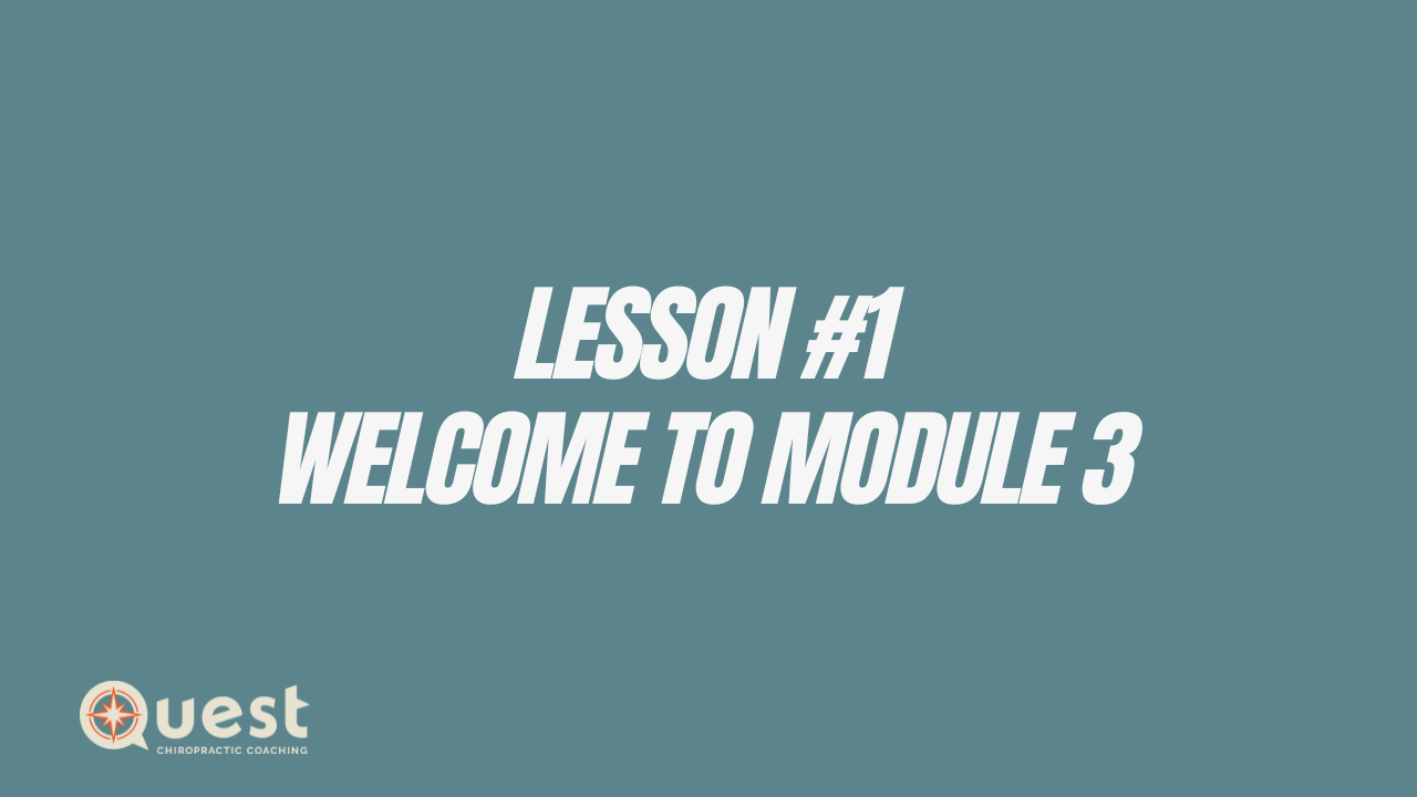 Lesson #1: Welcome to Module 3