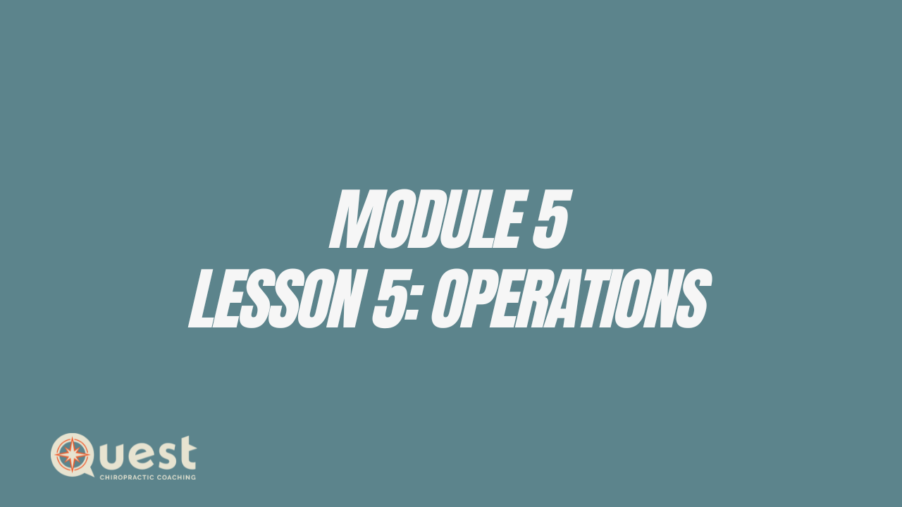 Module 5: Lesson 5: Operations