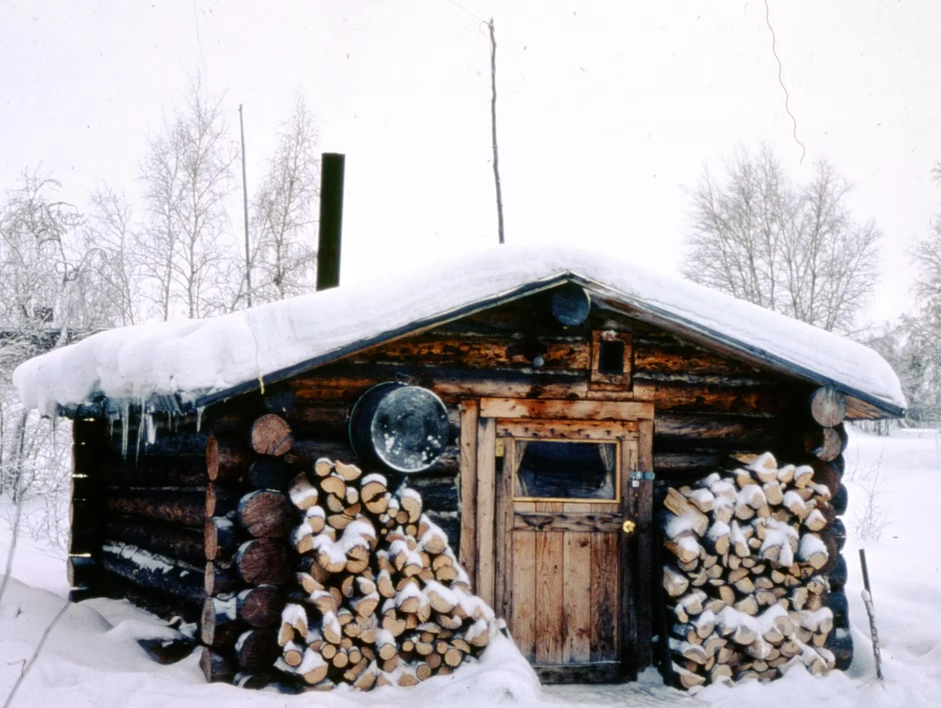 Richard's one room cabin in Huslia, Alaska.