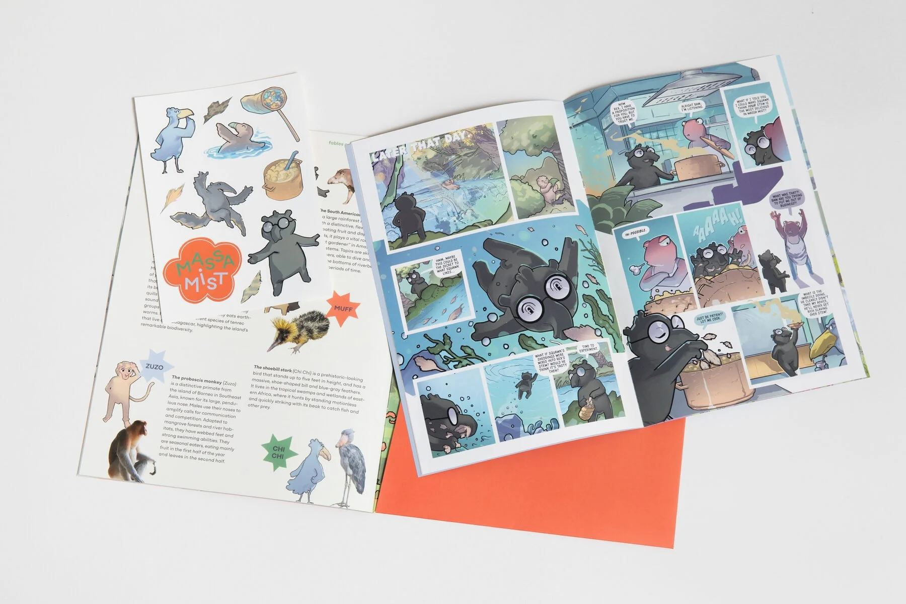 Fables and Futures kit with comic, activities and stickers.