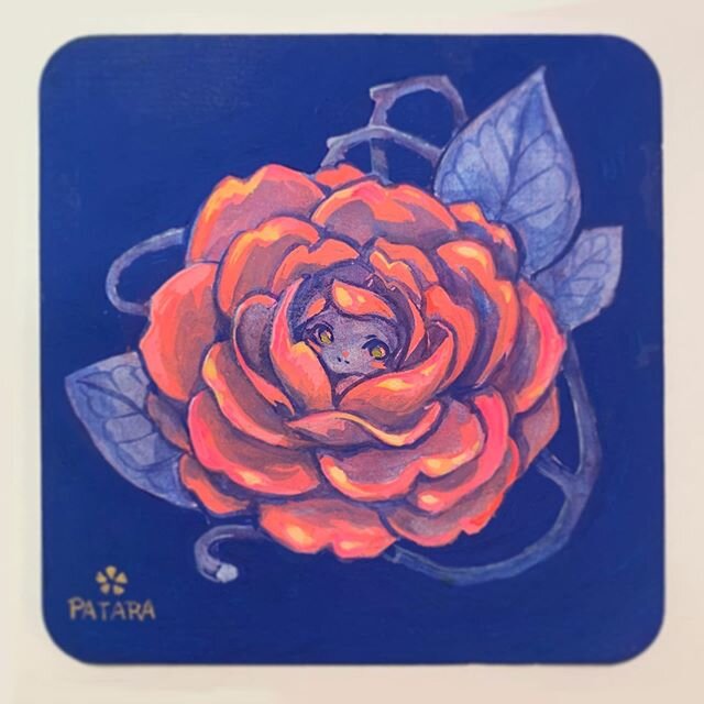 Camellia flower sprite. #salut5 #coasterartshow #nucleusportland #flowersprite #flowerfairy #camellia