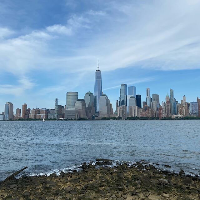 The view of the Lower Manhattan skyline from Jersey City. Check out my Live Walk of Jersey City on my YouTube channel if you missed it! #nyc #newyork #skyline #worldtradecenter