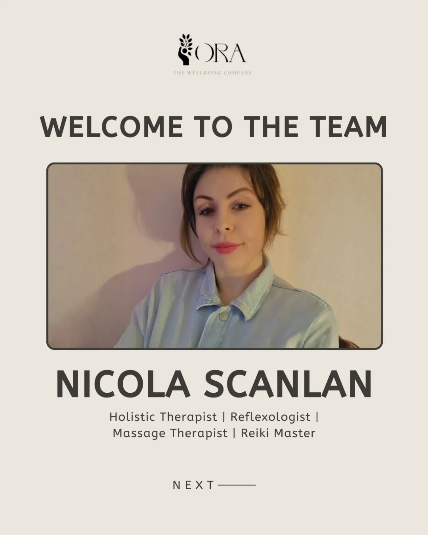 We are excited to welcome Nicola Scanlan to Ora &ndash; The Wellbeing Company! 🌿

With over 17 years of experience, Nicola is a Holistic Therapist, specialising in Reflexology, Massage Therapy, and Reiki. She offers a calming, supportive environment