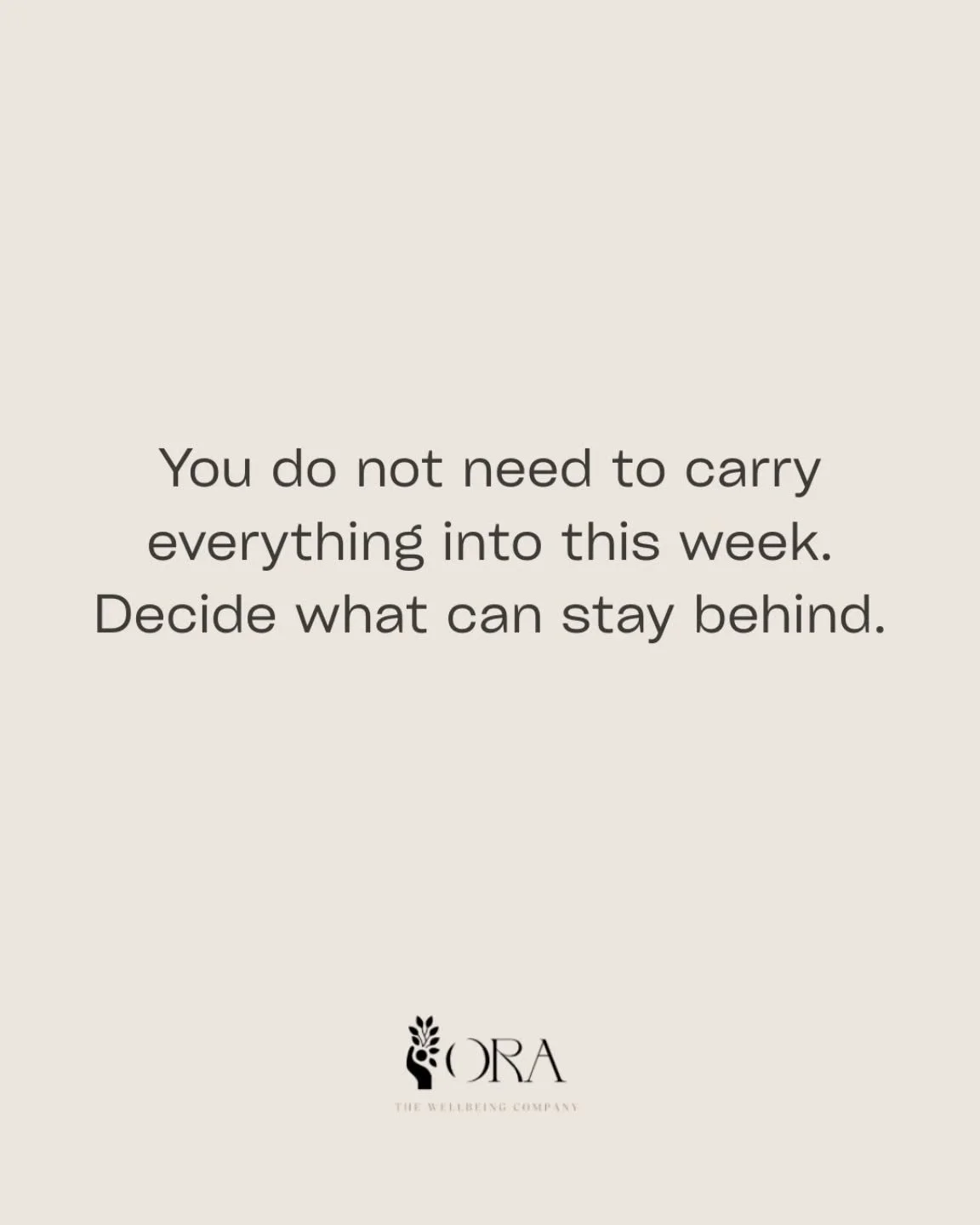 You do not have to bring everything with you into a new week 🌿
Some thoughts, pressures, or expectations are allowed to stay where they are.

Let this be a gentle reset, not another demand on your energy 🤍
If you are ready to create space for somet