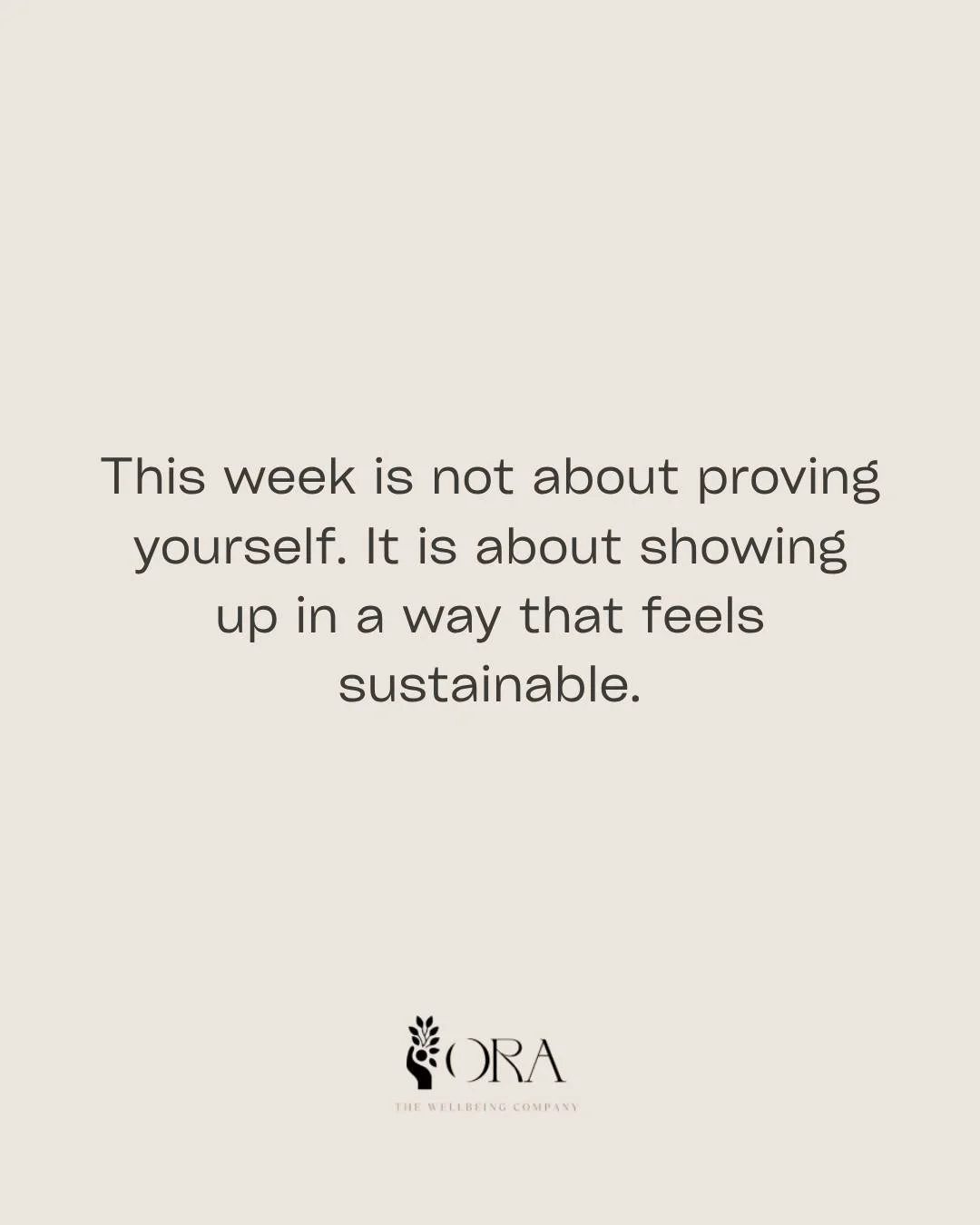What if this week was not about proving anything to anyone? 🌿

There is so much pressure to do more, be more, achieve more. But constantly pushing yourself is not always the answer. Real growth comes from showing up in a way that you can actually su