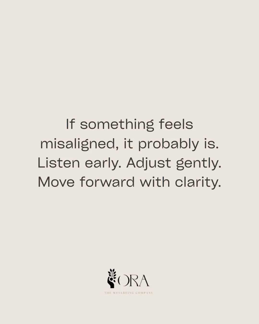 That feeling you have been ignoring&hellip; it is there for a reason 🤍

When something feels off, whether in your routine, your work, or your wellbeing, it is often your mind and body asking you to pay attention.

You do not need to force your way t