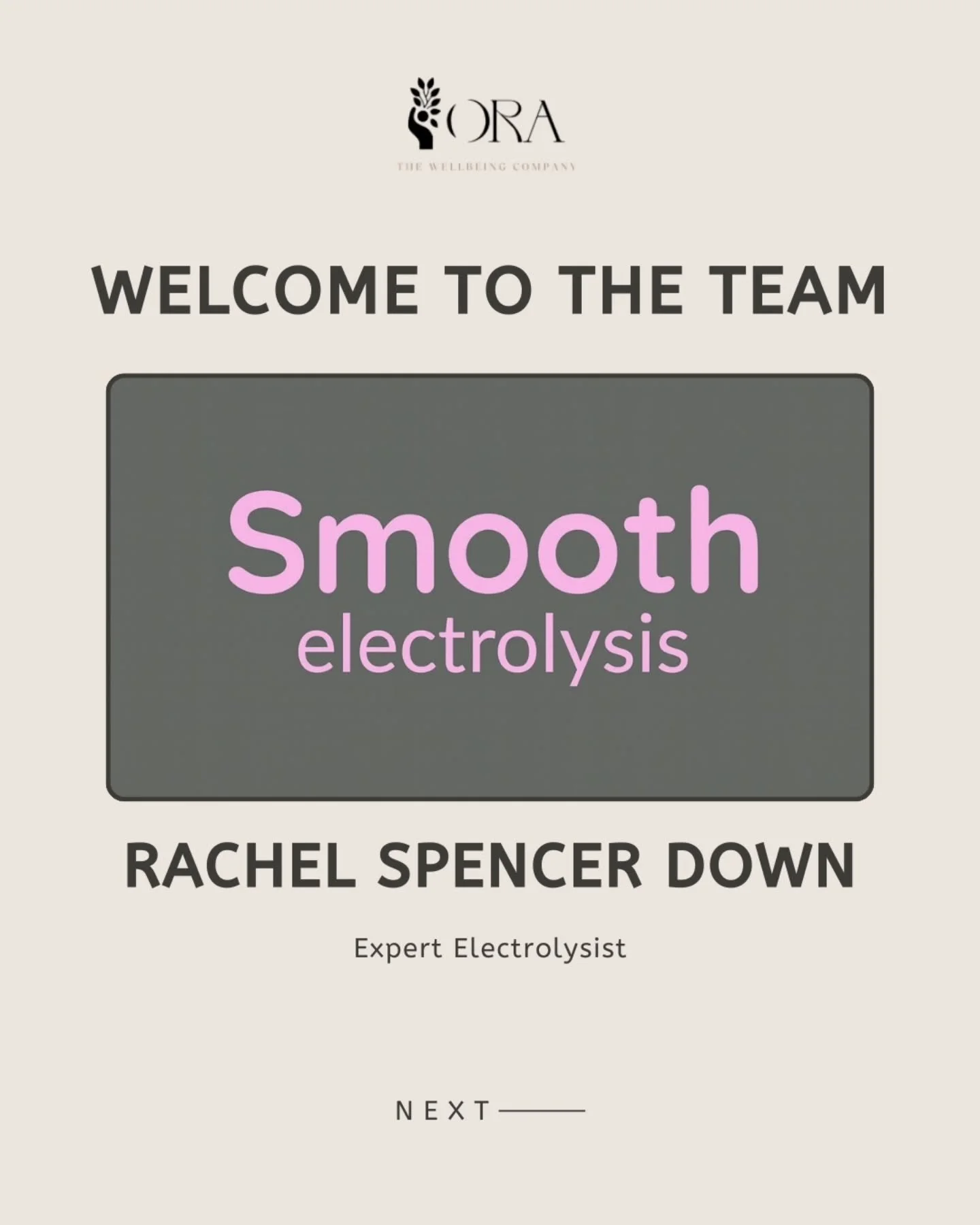 Welcome Rachel Spencer Down to the Ora - The Wellbeing team! ✨

Say goodbye to unwanted hair and skin blemishes with Rachel&rsquo;s expert electrolysis treatments. As a qualified electrolysist, Rachel brings 5 years of experience in permanent hair re