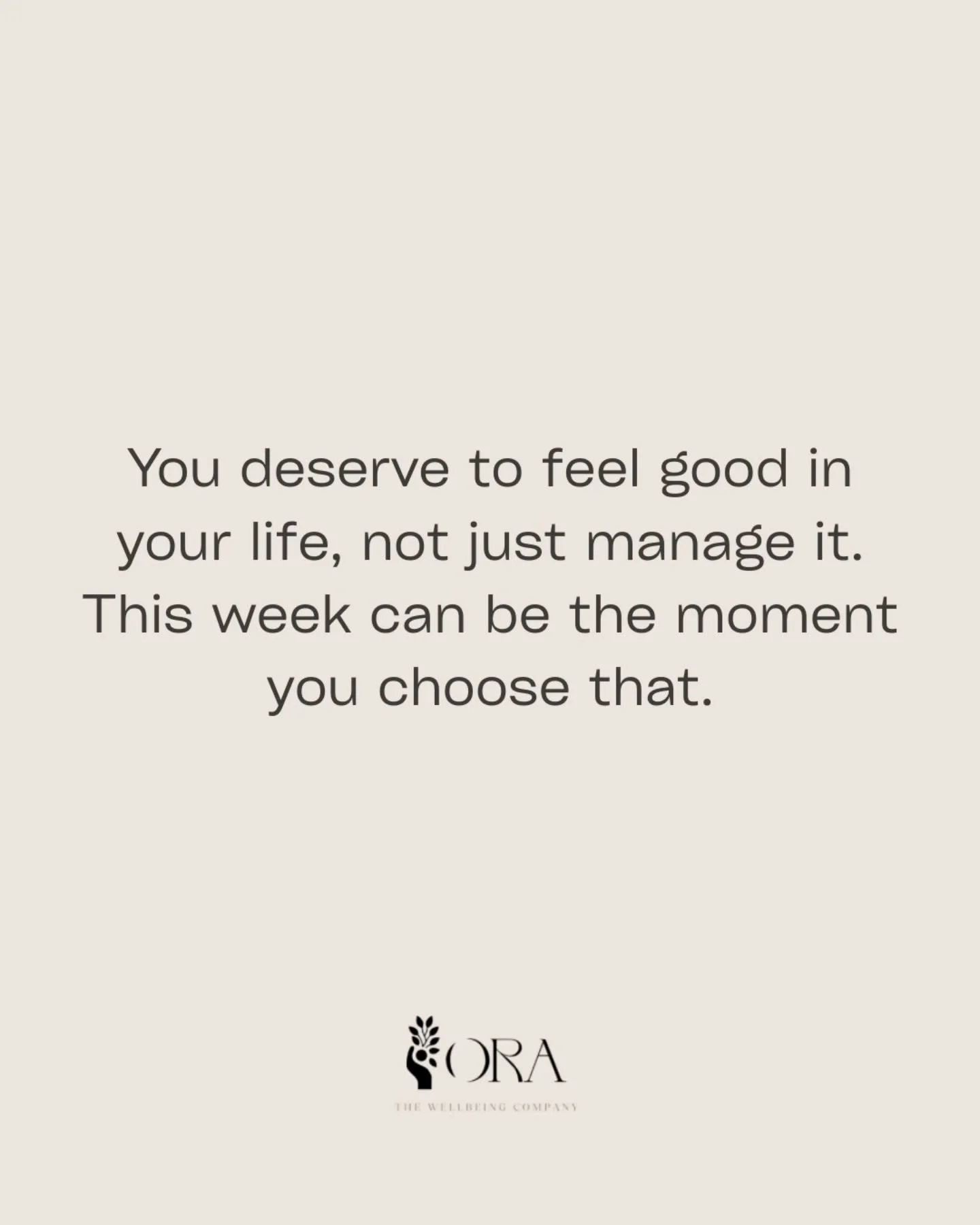 You are not here just to get through the week 🤍

You are allowed to feel good in your body, calm in your mind, and confident in yourself

This week can be different if you choose to prioritise how you feel

What would feeling better look like for yo