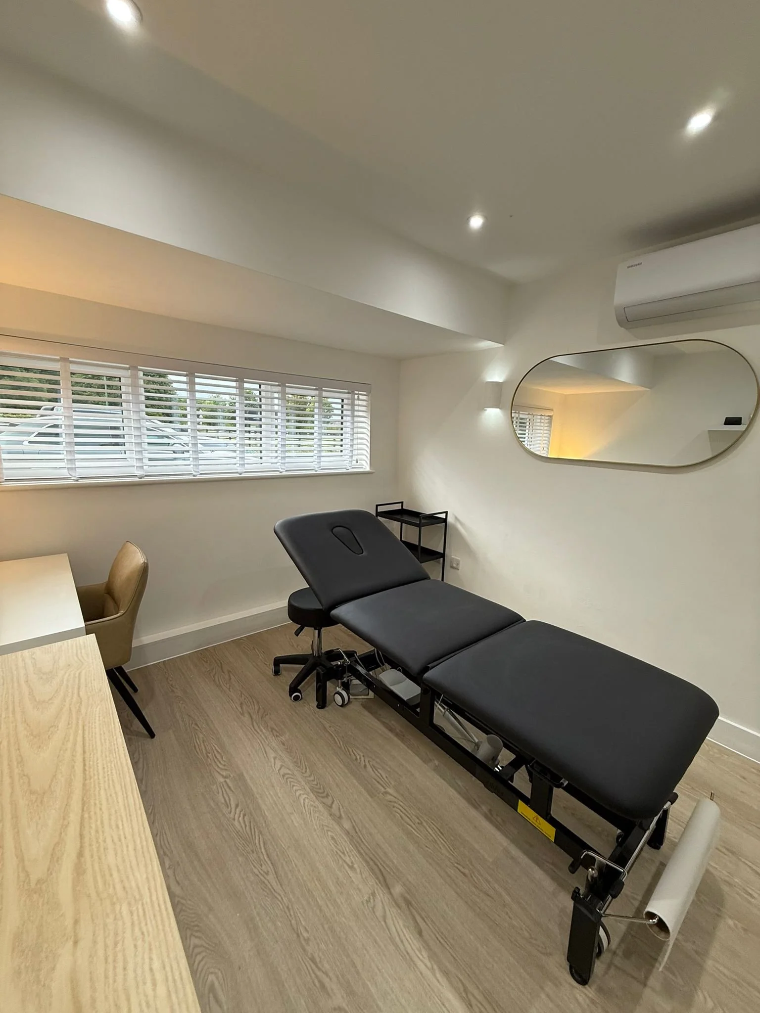 Clinic room with examination couch