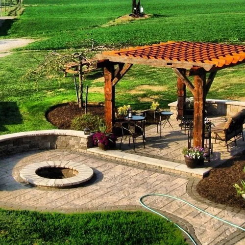 Relax and Entertain a New Jackson Township, OH Landscape Design with a Pavilion Covered Space