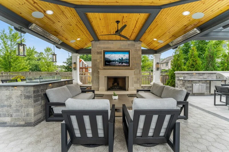 Creating an Outdoor Oasis With a Pavilion and Outdoor Fireplace in North Canton, OH