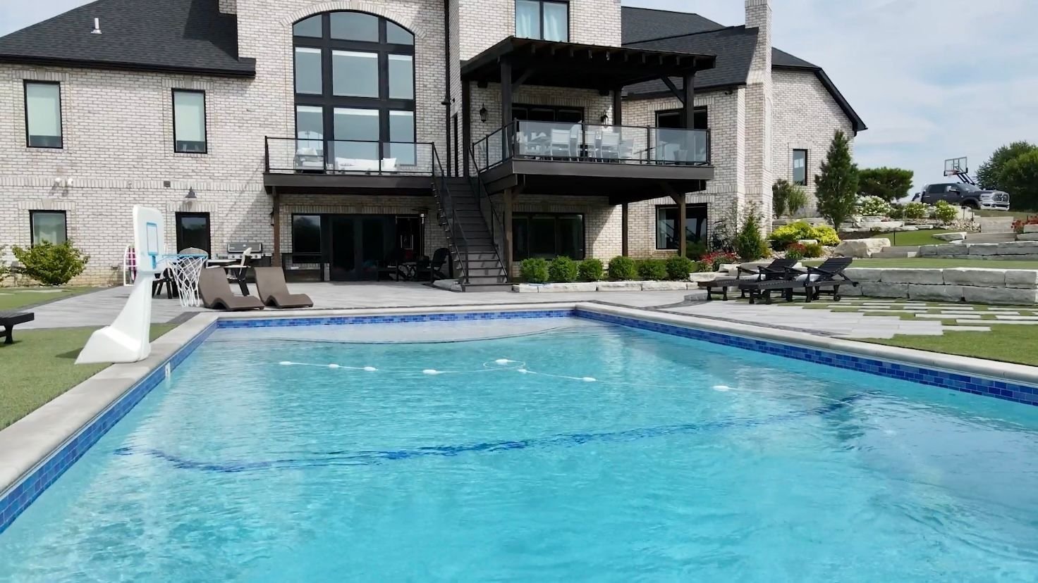 Custom inground pool installation in Canton, OH