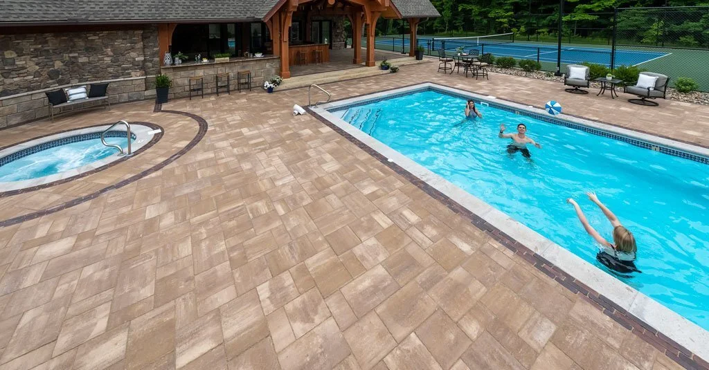 Enjoy your modern inground pool in New Franklin, OH